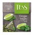 Tess Ginger Mojito Green Tea Composition - Lemon Peel and Mint Leaf Tea in 20 Pyramid Sachets