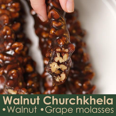 OZ ERCIYES 17.6 oz (500g) Walnut Churchkhela Traditional Turkish Cevizli Sucuk Candy, Honey Sweetened Walnut Snack