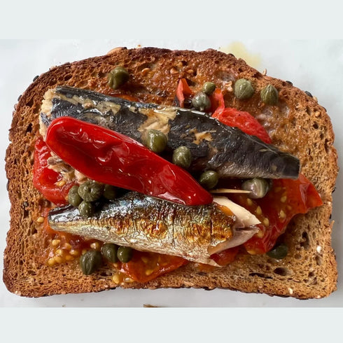 Nuri 4 Pack Packaged 100% 4.4 oz (125 Mackerel Spiced in Olive Oil | | Product of Portugal | Premium Wild Caught, Hand