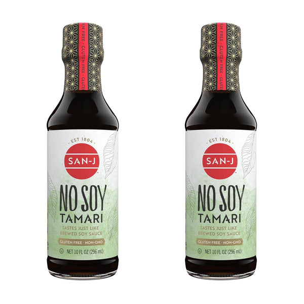 San-J No Soy Tamari - Specially Brewed Soy Sauce Alternative, 10 oz. Bottles - 2 Pack