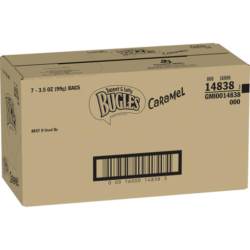 Bugles 3.5 Oz (Pack 7) Corn Snacks, Caramel