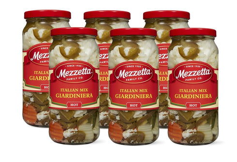 Mezzetta Italian Mix Giardiniera Chicago Style - Hot Giardiniera with Carrots, Celery,