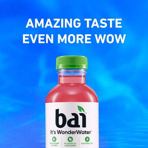 18 Pack 12 Bai Antioxidant Infused Water Beverage, Simbu Strawberry, Fluid Ounce Bottle