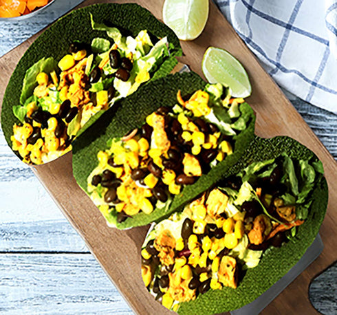 Raw Wraps - Gluten Free, Paleo, Keto Friendly Tortilla Wraps, 6 Tacos per Pack, Spinach Flavor