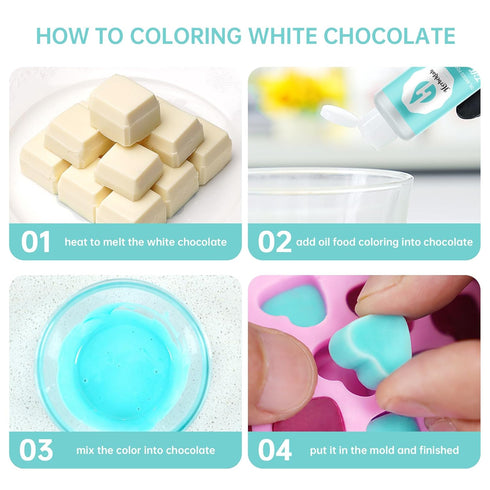 2 oz Olive Oil Based Food Coloring fl Professional Grade Concentrated Oil Food Dye for Melting Chocolate, Candy Melts