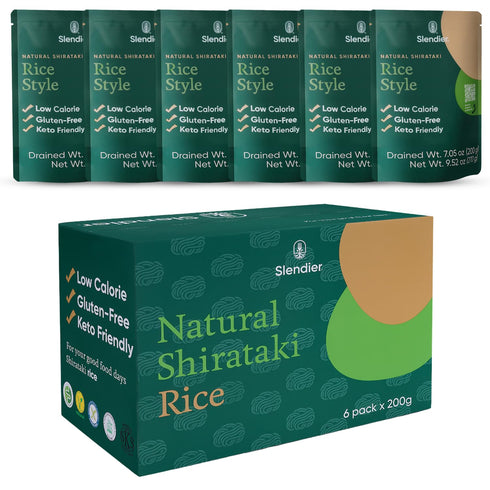 Slendier - Shirataki Rice Pack of 6 | Low Calorie Rice |