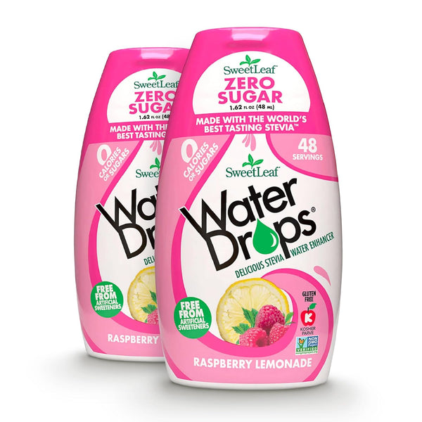 SweetLeaf Water Drops - Raspberry Lemonade, Sugar-Free Water Enhancer Drops, 1.62 Fl Oz (Pack of 2)
