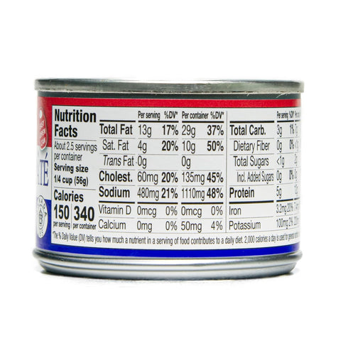 4.58 ozPack 6 Flower Brand Cured Pork Liver Pt