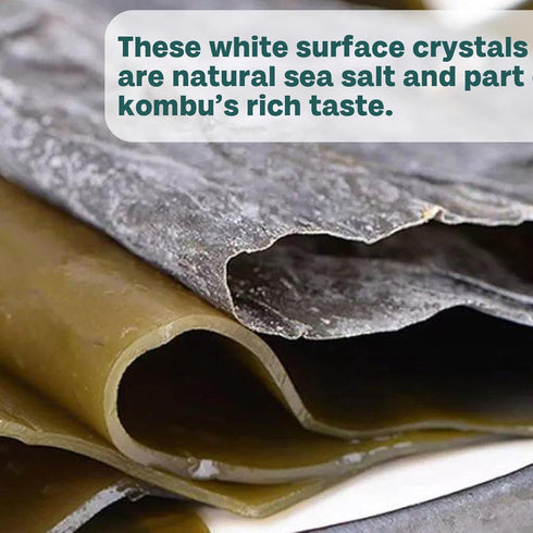 Curnue 8 oz (227g) Dried Kombu Seaweed for Miso Soup Dried Kelp Kombu Seaweed for Dashi Stock, Soup Base, Seaweed Salad