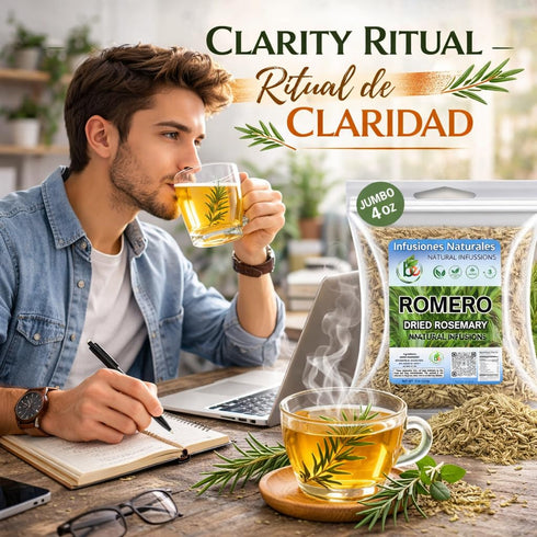 4 oz (113g) Romero Dried Rosemary Leaves Premium Whole Herbs for Cooking & Tea All-Natural, Non-GMO, Gluten-Free Hoja
