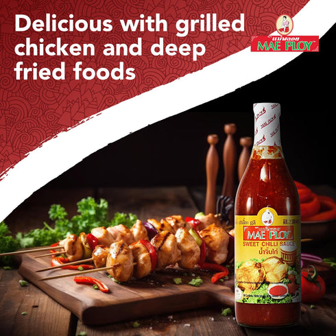 Mae Ploy Sweet Chili Sauce, 25oz from Thailand, Mild Spicy & Sweet, Perfect for Dipping Grilled & Fried Food