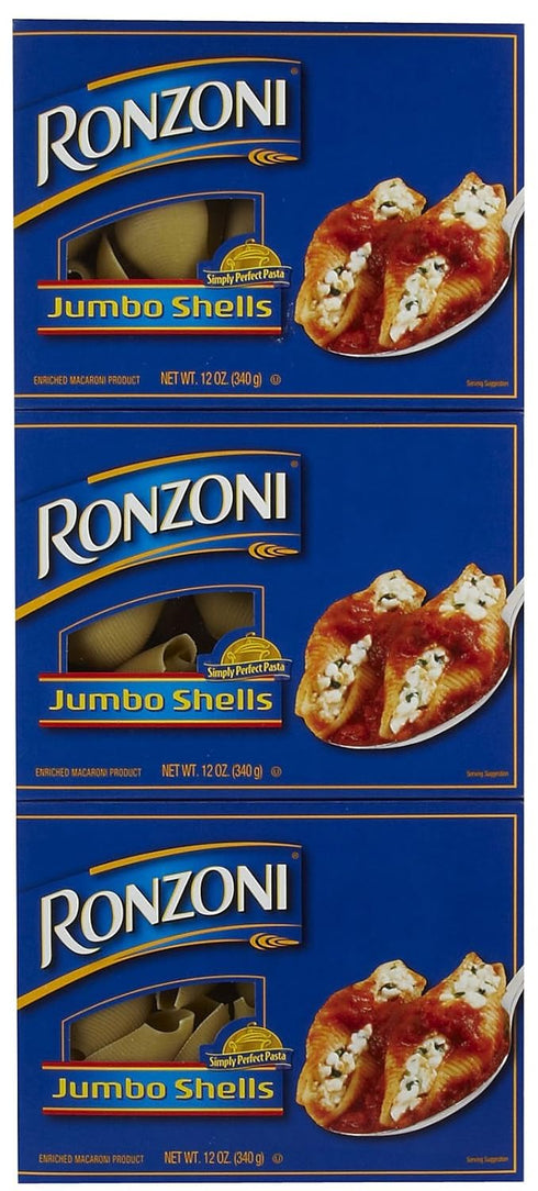 Ronzoni Jumbo Shells, 12 oz, 3 pk