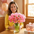 (20 Benchmark Bouquets Pink Tulips Mothers Day Flowers for Mom Fresh Flowers for Delivery Pink Bouquet Birthday Gifts