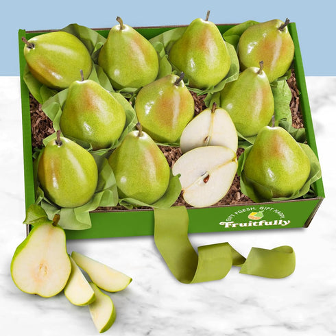 Deluxe Organic D'anjou Pears Gift Basket