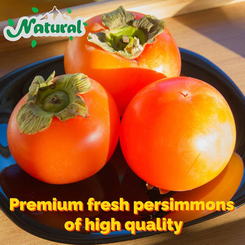 WJDDMGO Persimmons, 14.11oz Persimmon Whole Dried Soft and Chewy Fruit, No Sugar Added Dehydrated Unsweetened