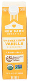 New Barn Organic Unsweetened Vanilla Almond Milk, 32 FZ