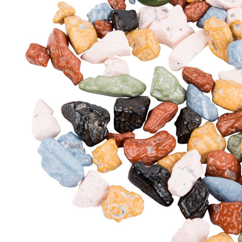 1 (Pack 1) Chocolate Rocks Kidu Candy Bulk Candy Coated Edible Rock Chunks for Cake Decorating Resealable Bag, Pound