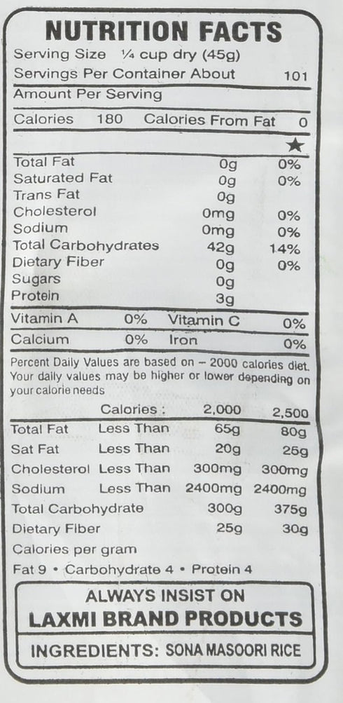 10 Pound(LB) Laxmi, Sona Masoori Rice