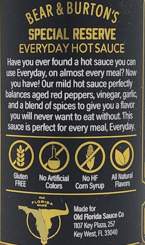 BEAR & BURTON'S 5oz (2 Pack) Bear and Burton's Special Reserve Everyday Hot Sauce
