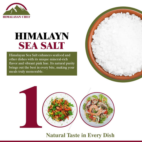 5 lb (1 Pack) Himalayan Chef Sea Salt Fine - Unrefined Mineral Salt, Bag