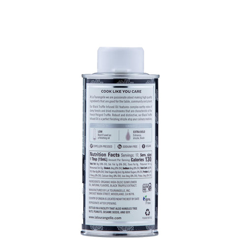 8.45 Oz La Tourangelle, Black Truffle Oil, Complex Gourmet Earthy Flavor for Drizzling over Pasta, Popcorn, Vegetables