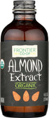 Frontier Co-op Organic Almond Extract, 4 Ounce Glass Jar, Warm Sugar-free Vegan