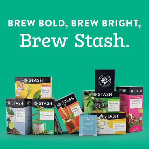 100 Stash Tea Pomegranate Raspberry Green Tea, Box of Tea Bags