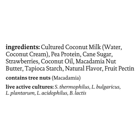 5.3 oz. siggi's Plant-Based Coconut Blend, Strawberry, Cup Single Serving Dairy Free Snack, More Protein Than Sugar