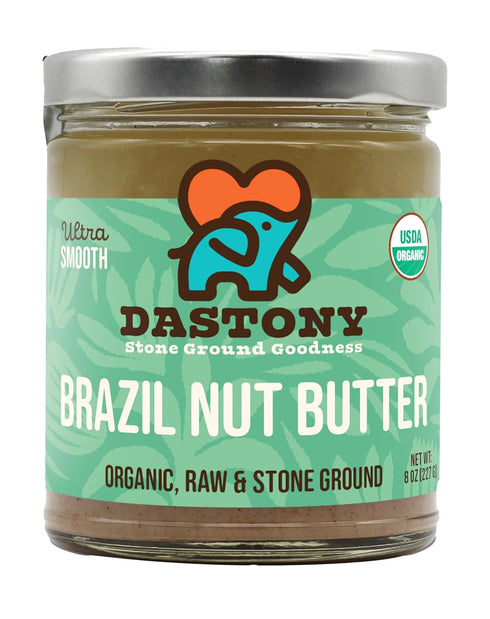 Dastony Organic Raw Brazil Nut Butter, 8 oz, Vegan, Paleo, Keto Friendly, Non-GMO, Gluten-Free