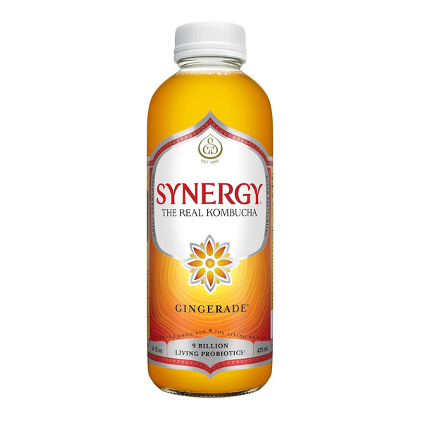SYNERGY The Real Kombucha - Gingerade - 16 fl oz Bottle -