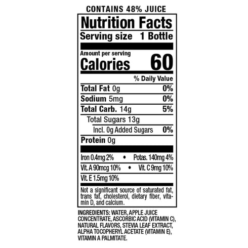 8 Oz 24 Count (8 Packs 6), 100% Mott's Mighty Soarin' Apple Juice Drink, Fl Bottles, Of Fruit Juice Combined