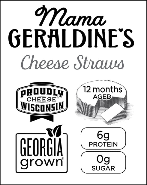 4.5 oz (6 Pack) Mama Geraldine's Chipotle Cheese Straws - Box - Spicy & Savory Baked Cheese Snacks