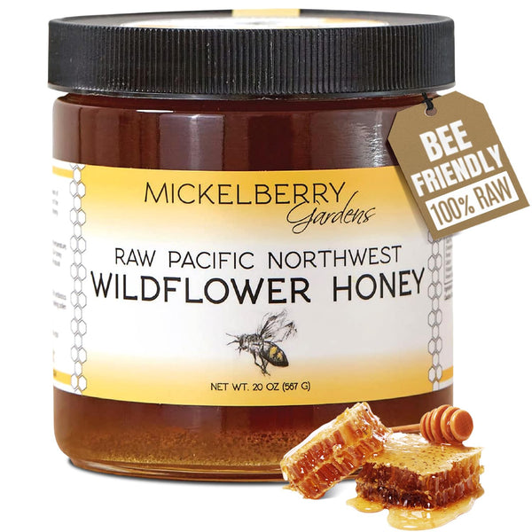 Raw Wildflower Honey - Pure, Unadulterated, Clean, Grade A Strained Honey from
