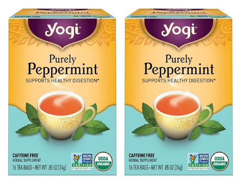 Yogi Tea - Purely Peppermint Tea (2 Pack) - Supports Healthy Digestion