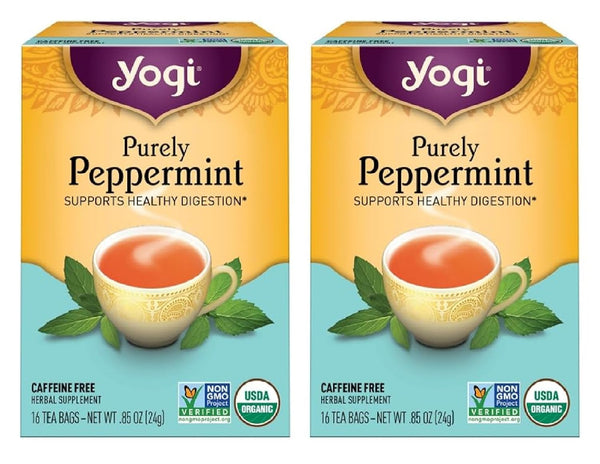 Yogi Tea - Purely Peppermint Tea (2 Pack) - Supports Healthy Digestion