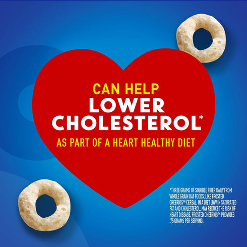 13.5 OZ (Pack 2) Cheerios Frosted Cheerios Heart Healthy Cereal, Gluten Free Cereal With Whole Grain Oats, Large Size