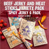 Pack Packs 6 Pack Righteous Felon Beef Jerky & Meat Sticks Variety | Gluten Free Beef Jerky Snack for Adults | High