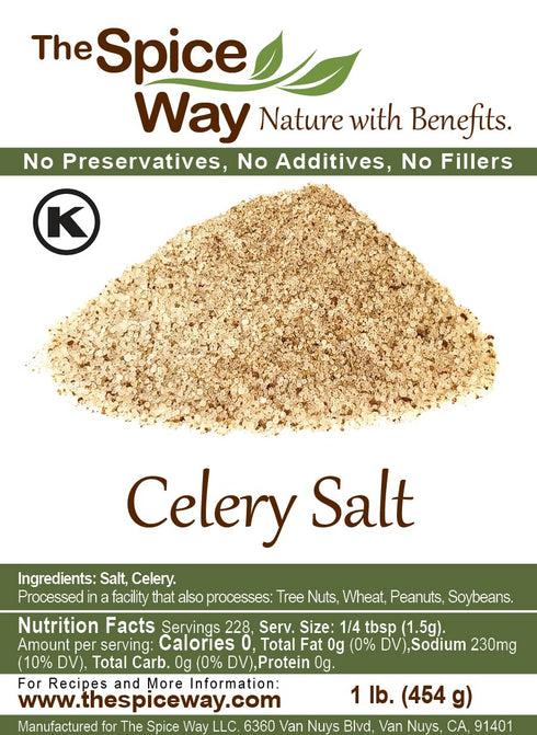 The Spice Way Fresh Celery Salt Seasoning Blend - 1 lb.