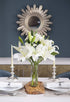 KaBloom PRIME NEXT DAY DELIVERY - Mothers Day Collection - Pure Love Bouquet of Fresh White Lilies with Vase.Gift