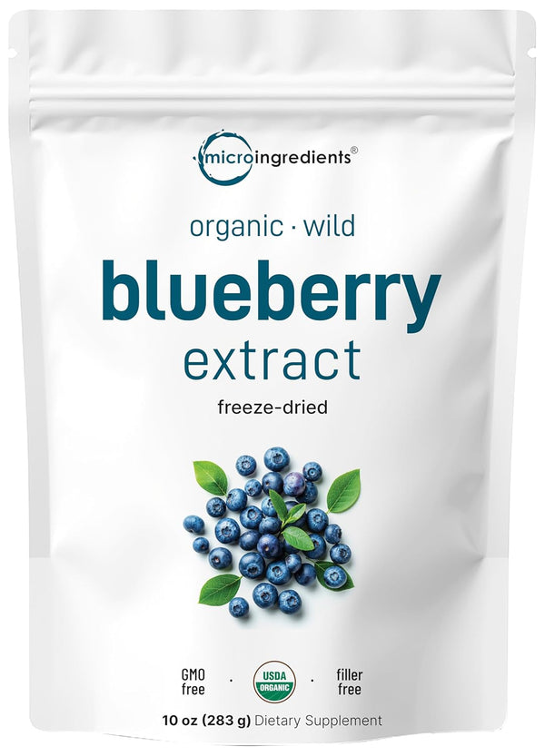 Organic Blueberry Extract Powder, 10oz | 100% Natural Fruit Powder | Freeze-Dried