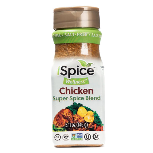 100% iSpice - Salt-Free | Sugar free | Fat Free Pure Wellness Chicken Super Spice Blend | All Natural | Ready to use as