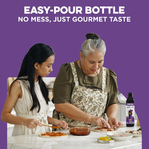 8.45oz (Pack 2) Nonna Pias Cabernet Merlot Balsamic Glaze - IGP Certified Balsamic Vinegar of Modena - Full-Bodied