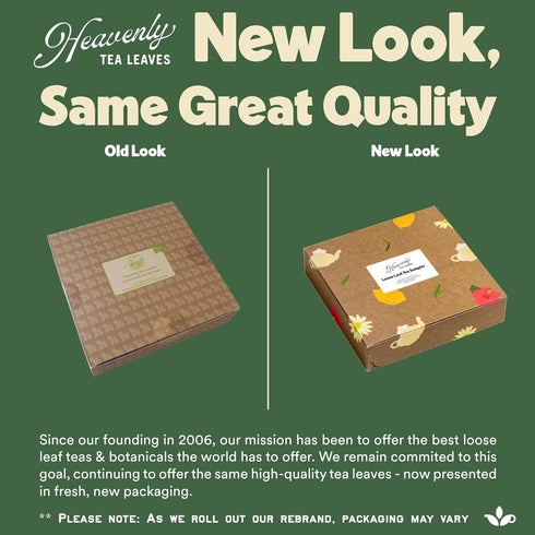 9 90 Set 9 Heavenly Tea Leaves Organic Assorted Loose Leaf Tea Gift Box (Approx. Cups of Tea) - Sampler of Teas