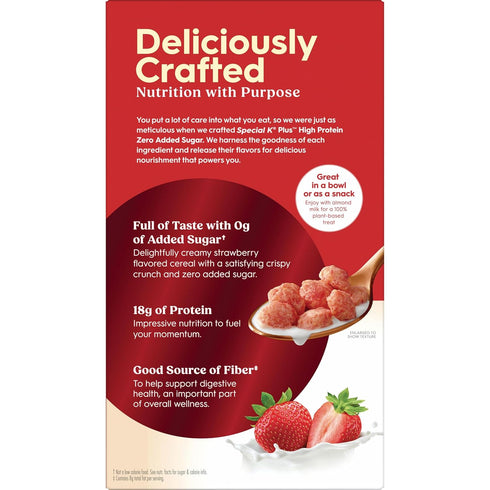 6.6oz (1 Kellogg's Special K Zero Breakfast Cereal, Protein, Fiber, Strawberry Creme, Box)