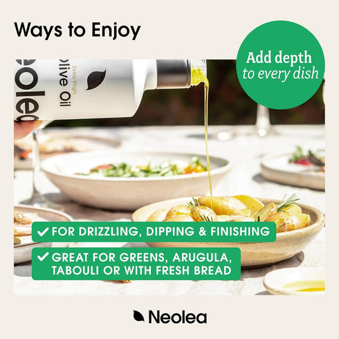 8.45 oz 250ml Neolea Greek Extra Virgin Olive Oil Single Origin, Early Harvest, High Polyphenol From Koroneiki Olives