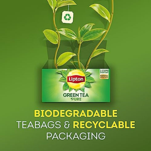 240 (40ct Pack 6) Lipton Decaf Green Tea Bags, Unsweetened Iced or Hot Tea Bags, Total Tea Bags