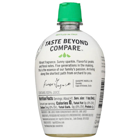 Ingrilli 100% 7 Oz (Pack 3) Lime Juice from Concentrate, Fl Bottle