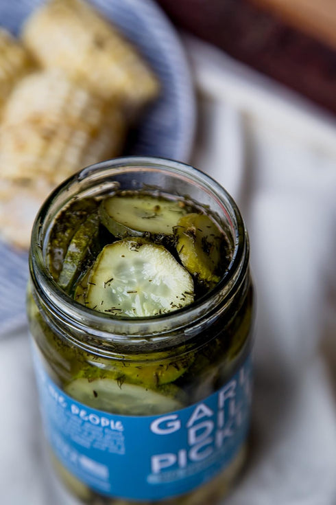 pack (4 The People's Provisions - Just The Pickles - Garlic Dill, Spicy Garlic, Bread & Butter and Sweet & Spicy