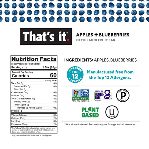 (44 Pack) That's it Fruit Bars Snack Gift Box With Mini Fruit Bars Variety