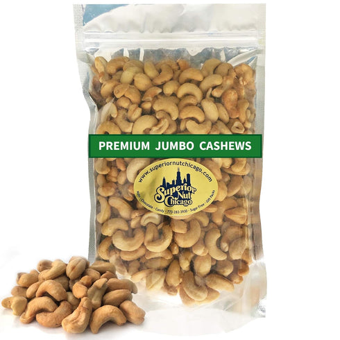 Superior Nut Chicago Premium Roasted Salted Jumbo Cashews 28 oz. (1 lb. 12 oz.)